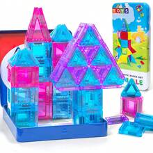 Khối kính màu mini trong suốt (40-68 mảnh, hộp sắt) Món quà nhỏ lý tưởng cho trẻ em trong các dịp lễ hội, bao bì hộp sắt cao cấp, món quà sáng tạo để tạo hình khối truyền ánh sáng. - Nhiều màu - Xem 7