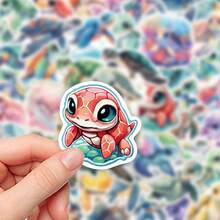50pcs Sea Turtle Stickers, Cute Turtle Stickers, Waterproof Vinyl Stickers For Water Bottle, Srapbook, Laptop, Phone Case, Teens Adults Sea Turtle Sticker Halloween Christmas Gifts - Multicolor - View 8