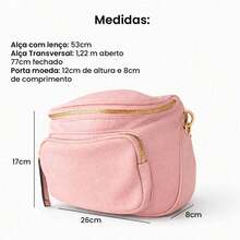 Compact Women's Handbag With Elegant Design And Smart Organization. - Rosa Claro - View 7
