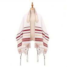 1pc Quilted Casual Polyester Prayer Shawl - Red - View 5