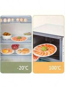 100 bolsas desechables transparentes para almacenamiento de alimentos - Tapas desechables herméticas para almacenamiento de alimentos para todos los tazones y platos, restos de cocina y conservación de alimentos. - Multicolor - Ver 6