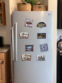 1pc Scenic Spot Fridge Magnet, Resin 3D Embossed Refrigerator Magnet, Travel Souvenir - Magnetic Sticker - View 7