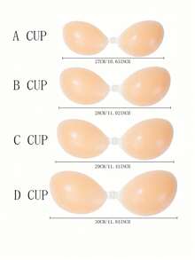 1pc Women's Silicone Sticky Bra, Invisible Straps Lift And Cleavage Design, Self-Adhesive Strapless Invisible Style, Suitable For Wedding Dresses/Formal Gowns, Backless, Spaghetti Strap, Bodycon Dresses, Sheer Tops, Spaghetti Strap Outfits, Bridal Shower, Travel, Suitable For Parties, Cocktail Dresses, Weddings/Formal Dinners - Multicolor - View 3