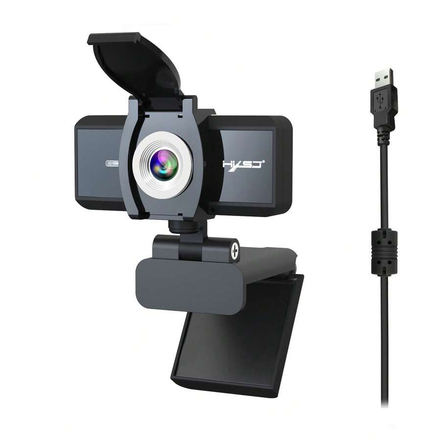 Cámara Web1080p 30fps Con Micrófonos Para Ransmisión En Vivo Conferencia Videollamada - Negro - Ver 1