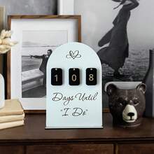 1pc "Our Wedding Countdown" Decoration, Wedding Decor, Bridal Gift, Wedding Planning Countdown - Style 1 - View 3