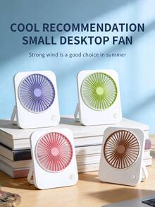 AOYI 电池供电便携式桌面单速可调极简迷你桌面风扇 - 彩色 - 查看 2