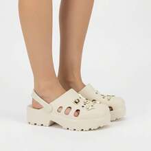 Moleca Women's Platform Sandal With Clams, Comfortable, Original, Casual, And Tractor Sole. - 白色關閉 - 查看 4
