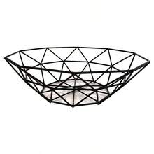 Elegant Black Geometric Metal Wire Fruit Basket - Nordic Style, Iron Design With Breathable Mesh For Fresh Keeping, Suitable For Kitchen And Living Room Decor, Space-Saving Stackable Bowl-Shaped Fruit Basket - Multicolor - View 8