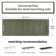 Naturehike 1件装可水洗亲肤保暖军用露营垫，绿色 - 彩色 - 查看 4