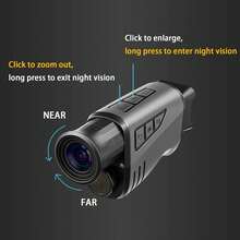KLZO-ABS Night Vision Monocular USB-C Charging - 10x 40mm IR Night Vision, 16x Digital Zoom, 1.54-Inch HD Display, Ideal For Hunting, Camping, Wildlife Observation, Security Monitoring, Adventure Photography | Stylish Monocular Design | Portable Night Vision With 32G Card+Card Reader + Storage Pouch - LY001(32 Card+Card Reader+Storage Pouch) - View 8