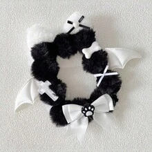 1pc Demon Bat Wing Lace Photo Card Holder, 3-Inch Small Card Photo Display Card, Handmade Bow Decor DIY Finished Product, Anime Cartoon Game Character Decoration Card Holder, Idol Fan Applause Card Holder, Lolita Style Transparent Card Holder - A - View 5