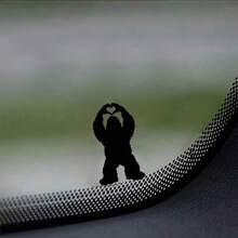 Blowing Heart Ape Car Decal Sticker, Creative Car Body Sticker, Car Window Sticker, Waterproof And Sunproof Self-Adhesive Non-Damaging Car Sticker, Creative Design Eye-Catching - Ape Heart Sticker - View 2