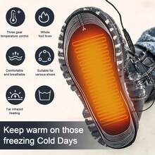 1 Pair Washable EVA Electric Heated Insoles, USB Powered, ≤36V Working Voltage, No Battery Needed, Suitable For Foot Warming, Comfortable Trimming - Multicolor - View 10