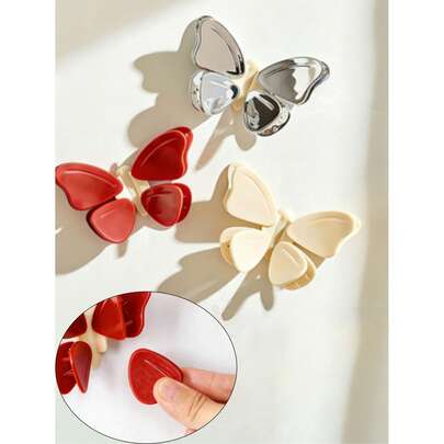 1/2pcs Butterfly Shaped Magnetic Clips, Fridge Magnets, Creative Kitchen/Office/Home Decor, Functional Clips, Suitable As Valentine's Day Gifts