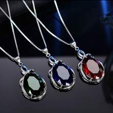 1 pieza Cadena de clavícula minimalista, plata S925, 3 opciones de colgante con circonita, collar delicado para mujer, accesorio diario para combinar y superponer - Plateado - Ver 9
