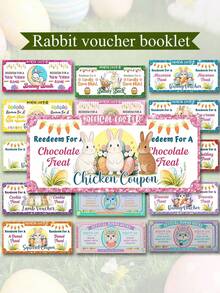Random Style Easter Bunny Banknotes, Easter Toy Banknotes, Easter Egg Fillers, Easter Coupons, Easter Event, Bunny Banknotes, Fun Easter Basket Fillers, Easter Gifts, Easter Egg Hunt - Multicolor - View 1