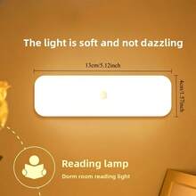 1pc Wall-Mounted Reading Light, Adjustable Brightness Sticky Double-Layer Bed Lamp, Magnetic Cabinet Undershelf Lighting, Rechargeable Battery Powered, Wireless LED Light, Suitable For Wardrobe And Kitchen, Portable, Suitable For Makeup - Multicolor - View 11