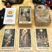 空灵绽放塔罗牌，78张牌附指南，梦幻月光魔法塔罗牌，用于自我发现、占卜和预言，卡牌游戏，12x7厘米，塔罗牌 - 彩色 - 查看 3
