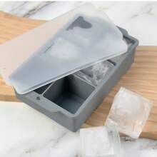 Silicone Ice Cube Tray, Suitable For Whiskey, Makes Large Ice Cubes, 6-Cavity Ice Cube Tray With Lid, Easy To Clean, Dishwasher , Applicable From -40°C To 240°C - Multicolor - View 6