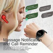 ESFOE Smartwatch, Fashionable Waterproof Strap, Heart Rate & Blood Pressure Monitoring, Sleep Tracking, Smart Voice Call, Weather Forecast, Multiple Sports Modes, Unisex Sports Watch - Black - View 4