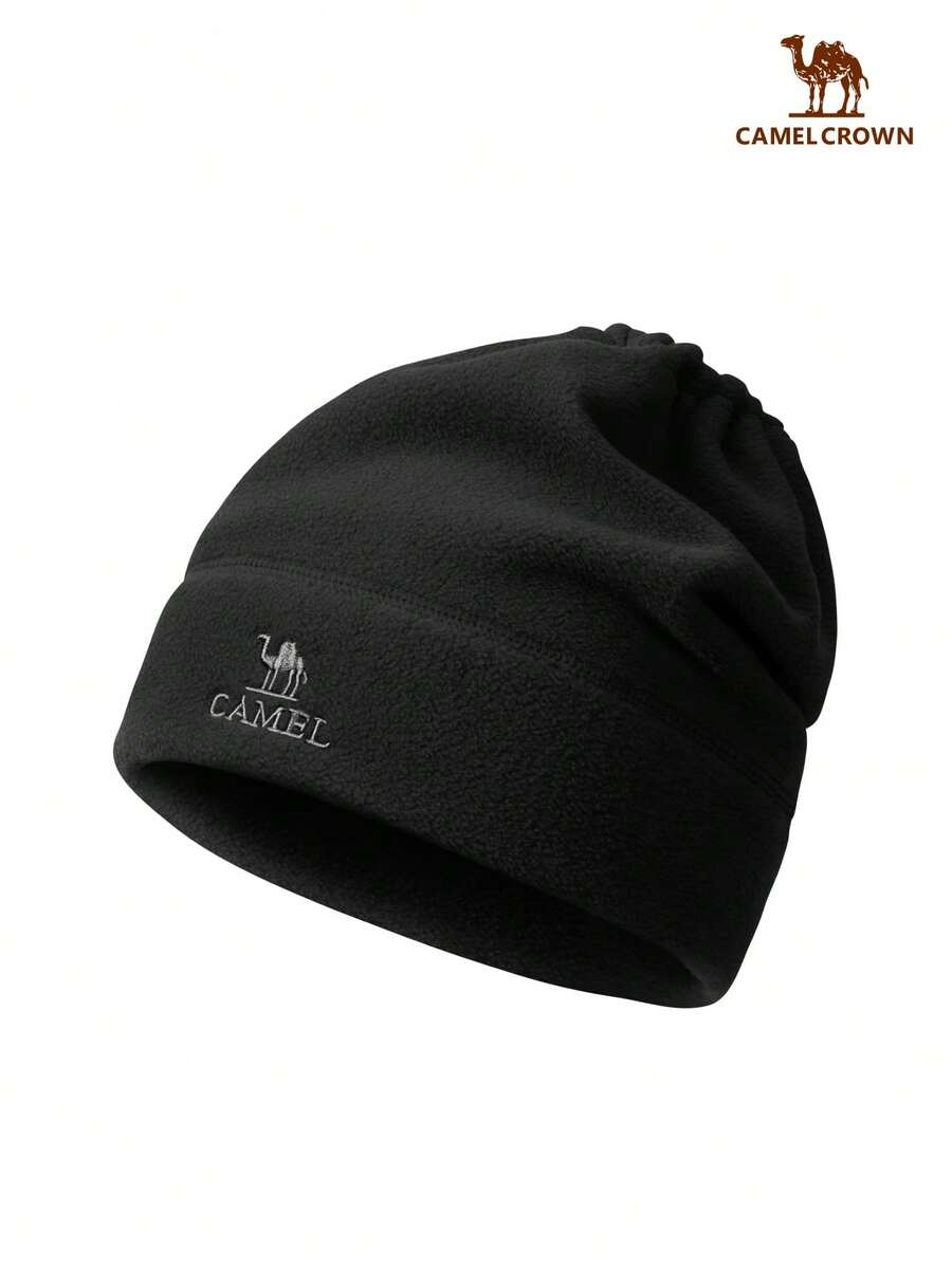 CAMEL CROWN Set 2 in 1 di berretto in pile, sciarpa e cappellino da baseball, spesso e caldo antivento, oversize, nuovo arrivo autunno/inverno - nero - Visualizzare 1