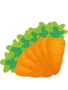 6pcs Easter Carrot Cutlery Holders, Carrot Tableware Set, Easter Gift, Easter Party Supplies - Multicolor - View 6