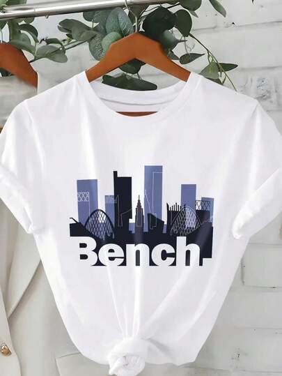 Ladies' Round-Neck T-Shirt For Leisure And Vacation, Comfortable And Breathable Fabric, Suitable For Spring And Summer Outings, Loose Version Accommod The Figure, The Best Choice For Holiday Travel T-Shirt.