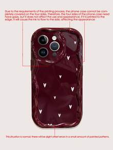 Funda suave con textura de crema y diseño de corazón compatible con iPhone 17/17 Pro Max/ 16/16 Pro/16 Pro Max/ 15/XR/7P 8P/P12 Pro Max/P13 Pro Max/P14 Pro Max/P13/P14/P11/P12/P14, funda de teléfono protectora gruesa y bonita de moda - Multicolor - Ver 8
