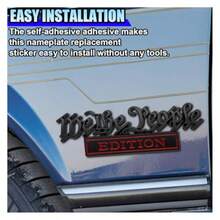 2PCS 3D Metal We The People Edition Car Emblem Sticker Self-Adhesive Raised Tailgate Emblem Car Fenders Badge Decal Personalized Auto Body Embossed Decorative Decal Stickers For Cars Red/Black - Đỏ/Đen - Xem 3