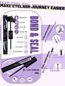 1120Pcs D Curl 4 Styles Lash Clusters Kit 10-18mm Eyelash Clusters Lash Kit Natural&Volume Lashes Clusters With Lash Bond&Seal/Remover/Tweezer/Brush Great Value Bundle - Black - View 10