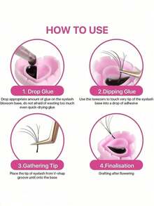 400pcs One-Time Use Eye Makeup Tools Set, Including Eyelash Brush, Lip Brush, Ring Cup, Glue Cup, Essential Tools For Makeup Artists - Pink - View 5