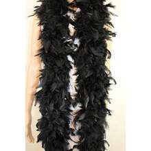 Black Canle Feater Boa -Great  Party Wedding Alloween Costume Dress Up Crist Tree - 14 g M - Xem 3