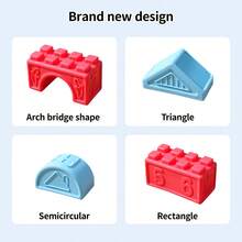 Set di blocchi di costruzione in gomma morbida per bambini da 0 a 3 anni, design innovativo | Dimensioni ingrandite anti-soffocamento | Giocattoli educativi da schiacciare e impilare | Masticabili e bollibili | Set da 12/20/32/40/48/60 pezzi | Perfetto come regalo per bambini per il ritorno a scuola, Ognissanti e Natale - Multicolore - Visualizzare 7