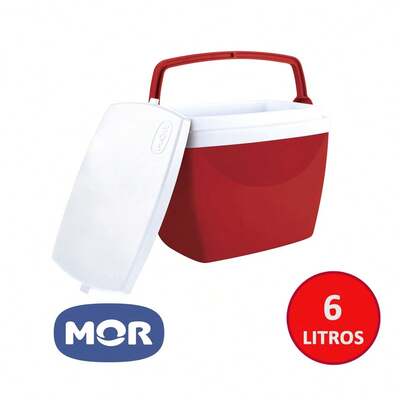 Caixa Térmica Cooler Mor 6L Alça Articulada Comporta 8 Latas 350ml Ideal Para Praia Camping Viagem