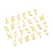 1pc Classic Simple Cross Initial Pendant Golden Stainless Steel Lip Chain Necklaces For Women - Yellow Gold - View 4