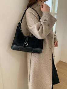 Large-Capacity Simple And Versatile Single-Shoulder Bag For Women, A Daily Single-Shoulder Handbag, 2026 New Model, With An Elegant Style Bag - Black - View 2