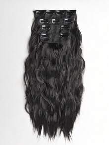 24 Inch/60cm 4pcs Water Wave Clip-In Hair Extensions, BB Type, Suitable For Women's Daily Wear - Multicolor - View 12