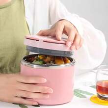 Stainless Steel Personalized Custom Name 21.3oz Insulated Lunch Box With Handle, Thermal Food Container, Portable Handheld Lunch Box, Suitable For Hot Soup And Meals, Reusable Round Breakfast Cup, Kitchen Storage Box, Hand Wash Only - B - Xem 9