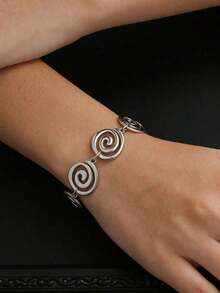 1pc Personalized Letter, Heart, Butterfly Charm Bracelet For Women Valentines - 銀4 - 查看 8