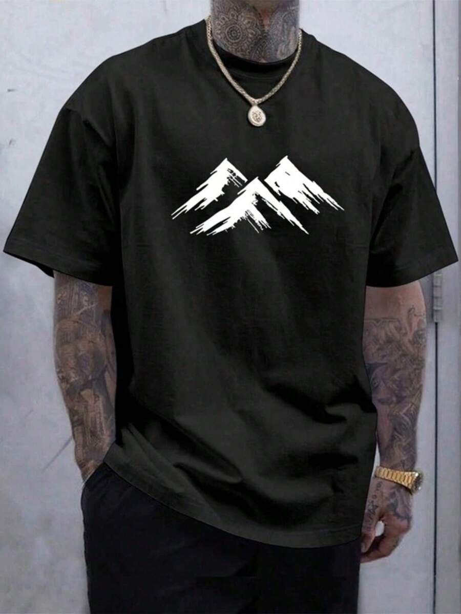 Men Outdoor Tees & Tanks - Black - View 1