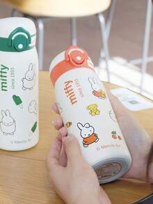 MIFFY 官方授权米菲兔316不锈钢真空保温水瓶 - 可爱时尚设计，适合青少年女孩和女性 - 便携轻巧，方便旅行携带，冷热饮皆宜 - 生日、节日、上学、办公日常使用的完美礼物 - 耐用防漏双层壁结构 - 时尚兔子造型装饰 - 彩色 - 查看 2