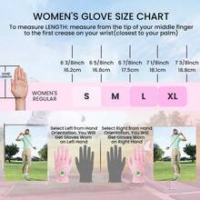 FINGER TEN 女士左手高尔夫手套，带球标，1 只装，柔软 PU 材质，全天候抓握，专为专业球手打造，粉色，尺码：S、M、L、XL - 粉色 - 查看 6