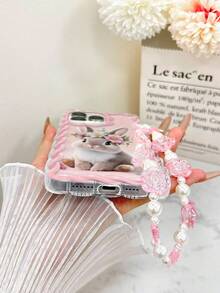 Braided Rabbit Flower Painted Anti-Drop Phone Case, Compatible With IPhone 14, 14 Pro, 14 Pro Max, 13, 13 Pro, 13 Pro Max, 11, 11 Pro Max, 12, 12 Pro, 12 Pro Max, XR, XS, 15, 15 Pro, 15 Pro Max, 16, 16 Pro, 16 Pro Max, 17, 17 Pro, 17 Air, 17 Pro Max, Premium Anti-Drop Phone Protective Cover - Multicolor - View 5