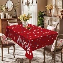 1pc Patriotic Red, Blue & White Tablecloth - Washable Polyester Table Cover For Kitchen, Dining, Parties - Easy-Clean Decor For Home, Restaurants, Independence Day, Birthdays - Durable Table Decoration - 彩色 - 查看 3