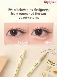 lilybyred Korean Style Eyeliner Pencil, Double-Ended Eyeliner & Highlighter Pencil, 2mm Flat Tip + 3mm Round Tip, Eyeliner Gel Pencil, Tin Tip Design, Easy To Use, Smooth & Vivid Color, Waterproof & Sweat-Proof, Korean Makeup - 01 Smile Smile - 查看 4