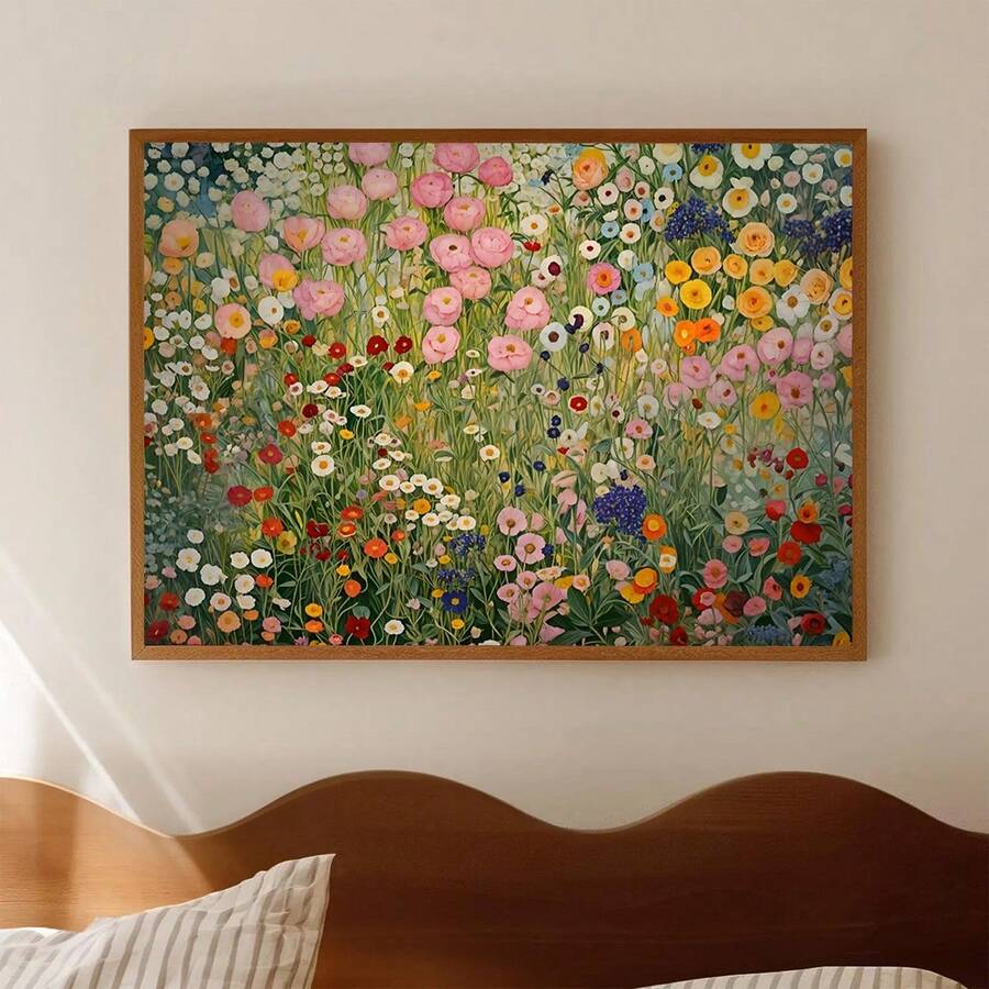 1 pieza, Arte de pared de lienzo, Decoración de pared enmarcada, Póster de arte botánico vintage abstracto, Pintura de lienzo floral colorida, Mural creativo, Regalo de cumpleaños, Arte floral bohemio, Decoración del hogar moderna, Decoración de habitación, Decoración de dormitorio, Decoración de sala de estar, Decoración de baño, Decoración de cocina, Decoración de comedor, Decoración de oficina, Decoración de primavera, Póster de primavera - flores - Ver 1