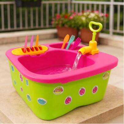 Pia Infantil Acqua Brink com Torneira que Sai Água – 22 Peças