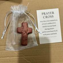 树脂十字架手持口袋十字架，带网袋，手指放松宗教礼物，基督教祈祷教堂礼物，礼物，祈祷十字架口袋卡，3D礼物，礼品包装，送给您所爱的人！ - 彩色 - 查看 8