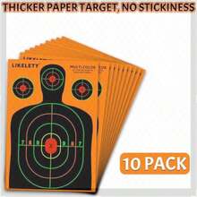 12x18 Inch Silhouette Splatter Paper Targets, Bright Multiple Colors Effect For BB Guns, Airguns, Rifles, Indoor And Outdoor Ranges (10/25/50 Pack) - Multi-color - View 4