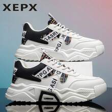 2026新款透气休闲运动鞋，轻便舒适时尚运动鞋，柔软韩版厚底男士运动鞋 - 黑色 - 查看 3